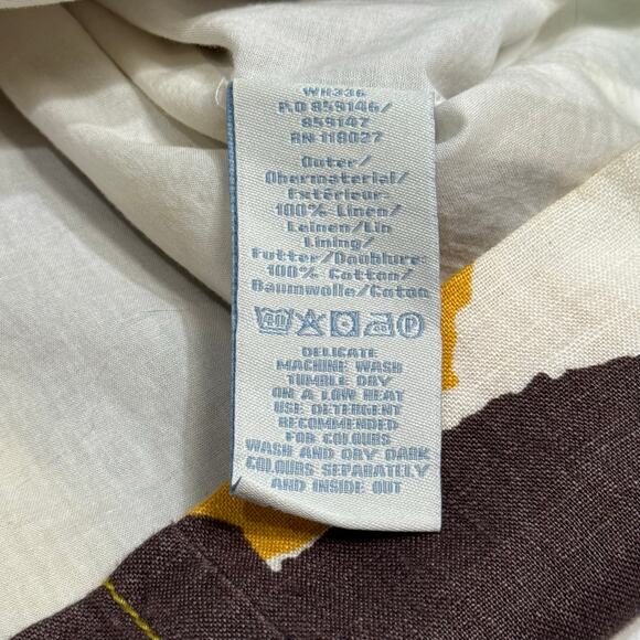 Boden Linen Audrey Sheath Turtleneck Short Sleeve Dress Women 4 Brown Orange Tan - Picture 11 of 11